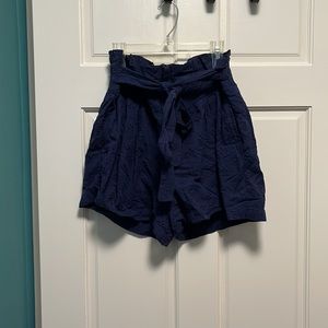 Francesca’s Blue Tie Waist Shorts